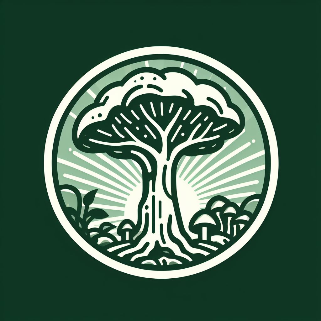 Logo für Website: Ein Pilzbaum